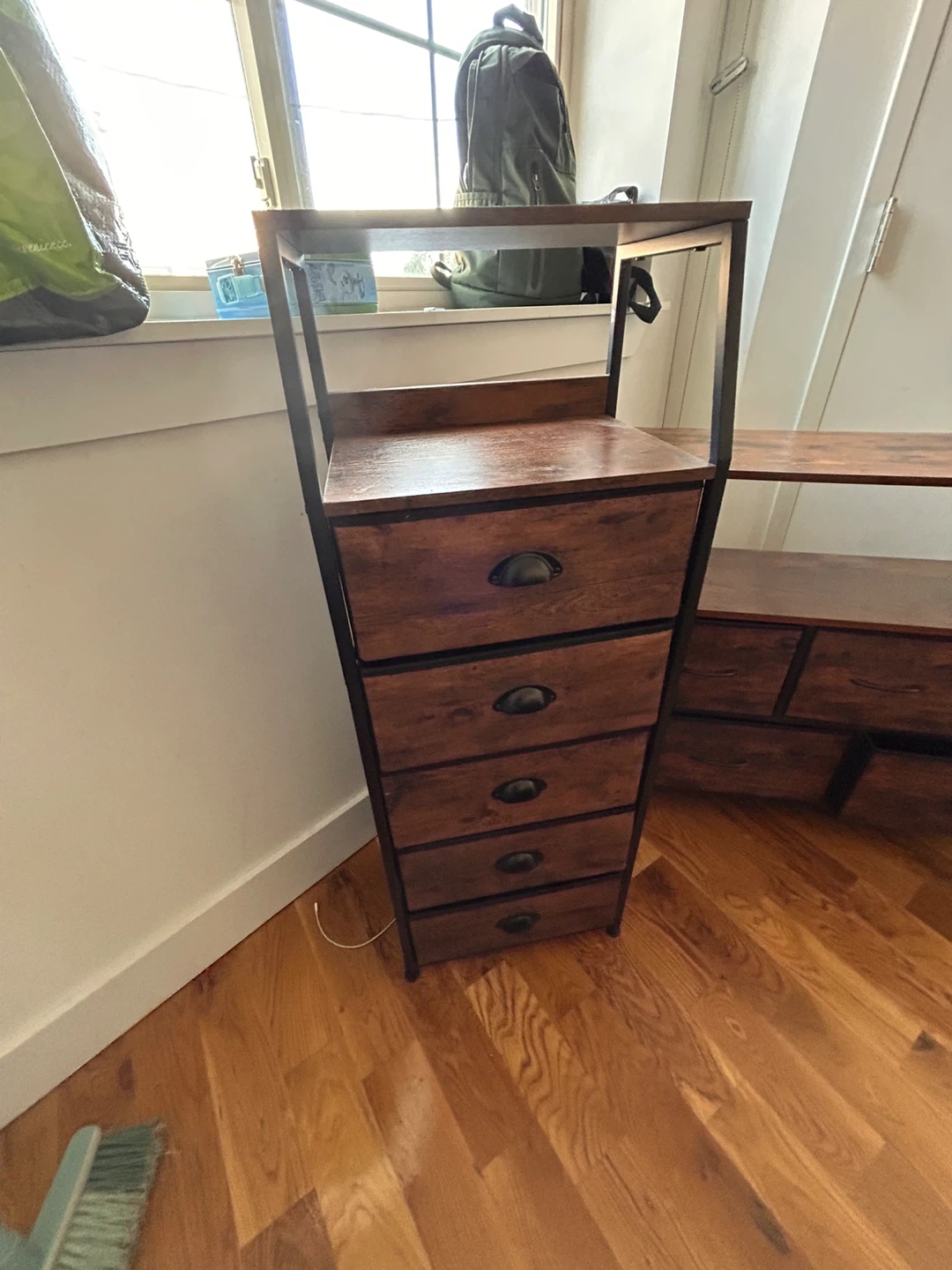 Industrial Style Furniture Set with Dressers and Rack - photo 3