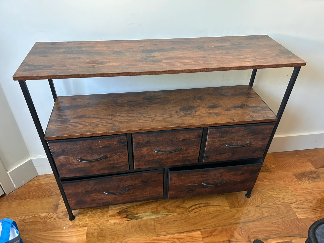 Industrial Style Furniture Set with Dressers and Rack - photo 4