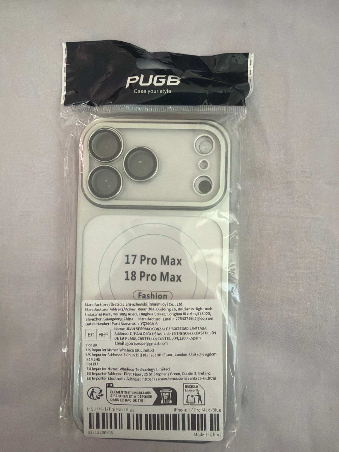 PUGB iPhone 17 Pro Max / 18 Pro Max Case