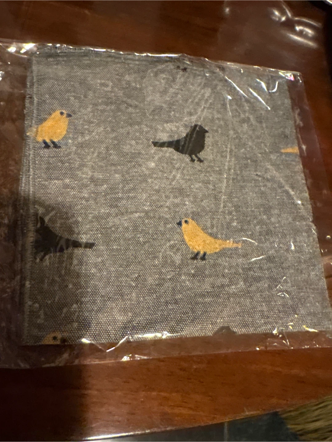 Bird Print Fabric Coaster