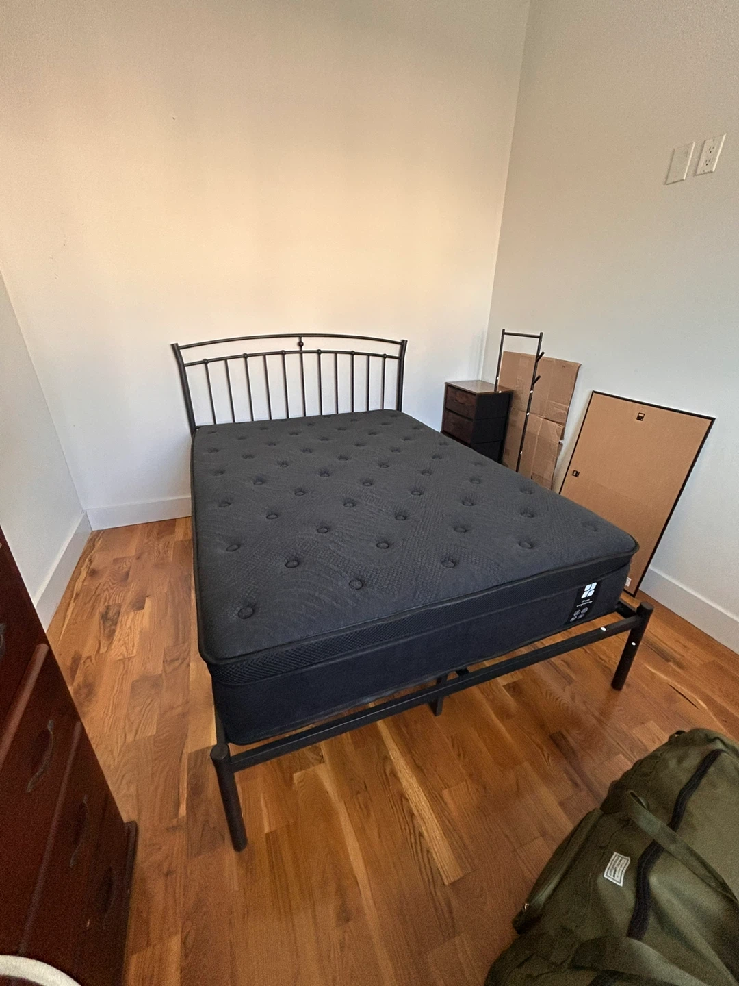 Full Size Metal Bed Frame and Mattress