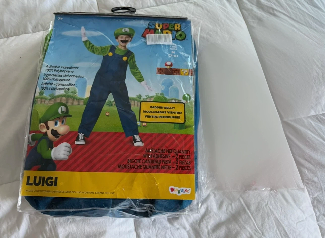 Luigi Costume from Super Mario Brothers kids size Medium 7-8 - photo 3