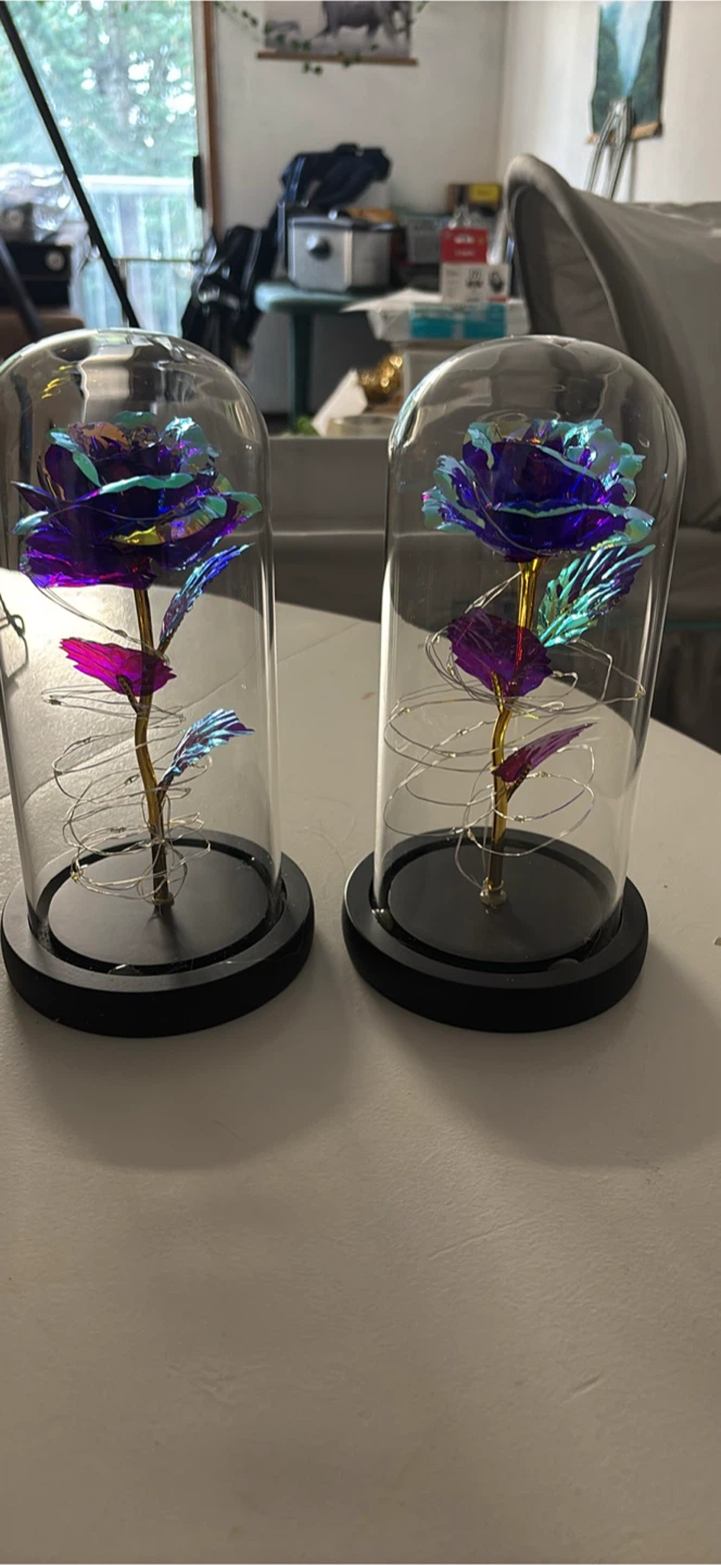 LED purple galaxy roses - photo 2