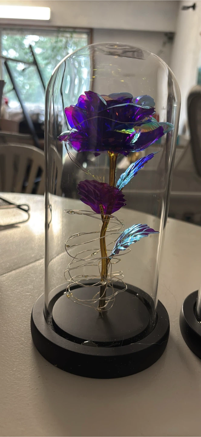 LED purple galaxy roses - photo 3