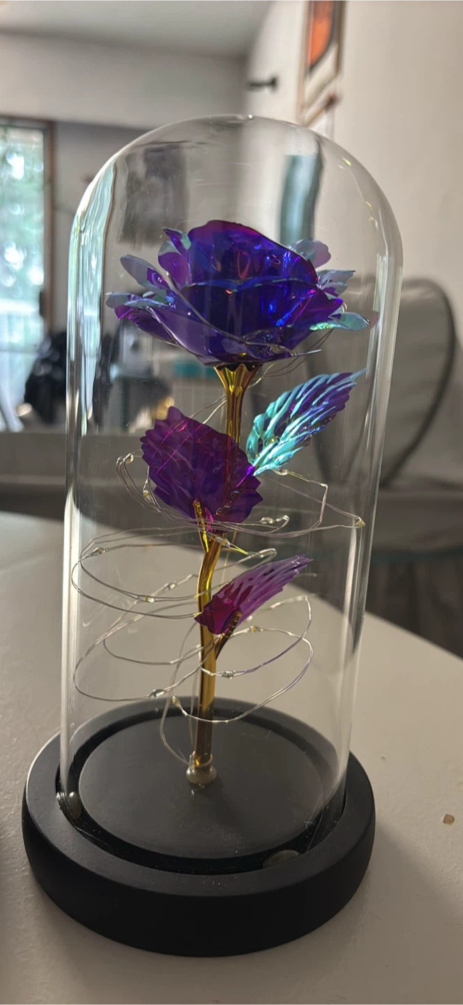 LED purple galaxy roses - photo 4