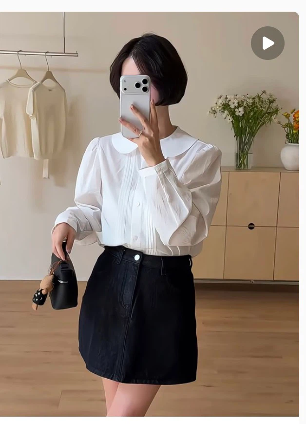 European Designer’s Black Corduroy Mini Skirt