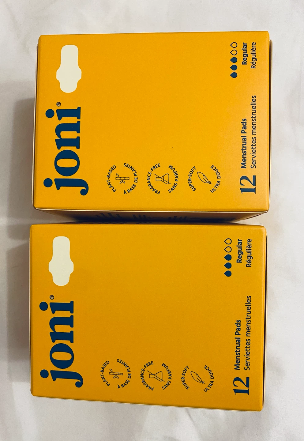 Two Boxes of Joni Regular Menstrual Pads