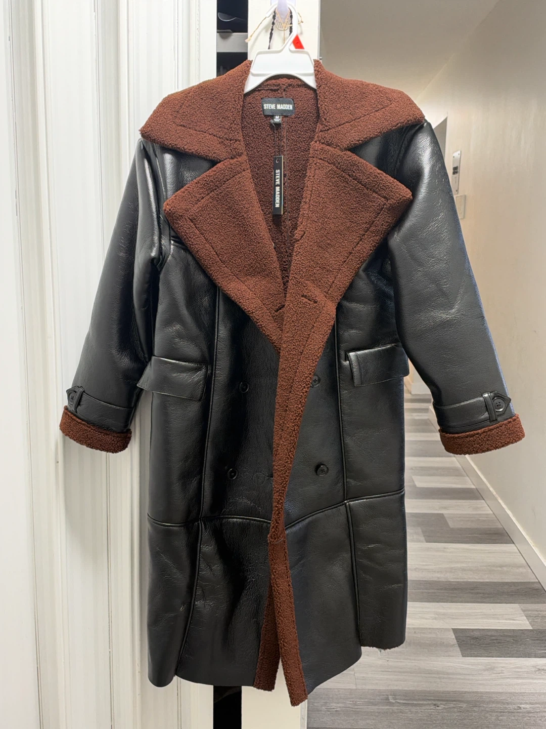 Steve Madden Faux Leather Coat