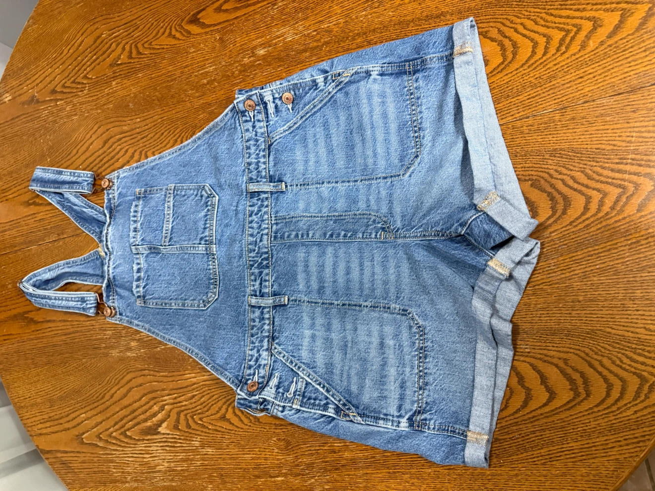 American Eagle Denim Short Overalls