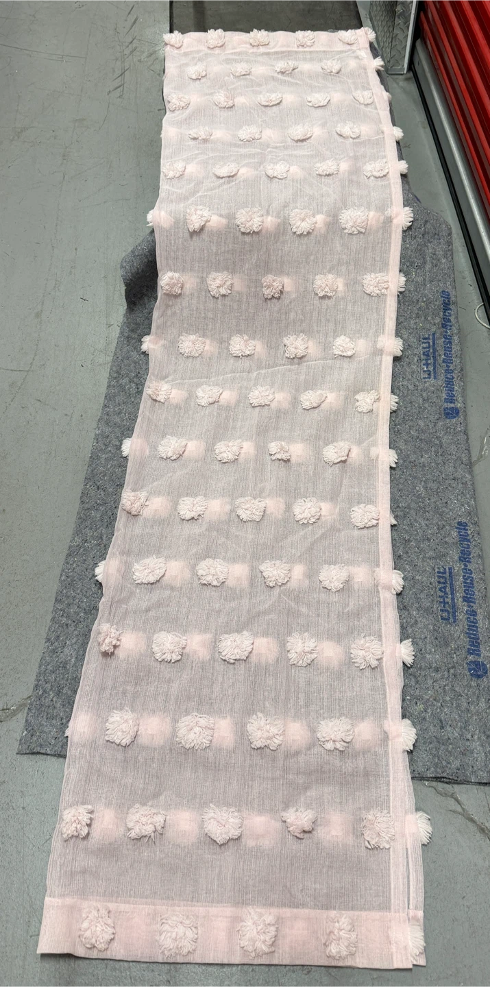 DKNY Pink Tufted Curtain Panels Set