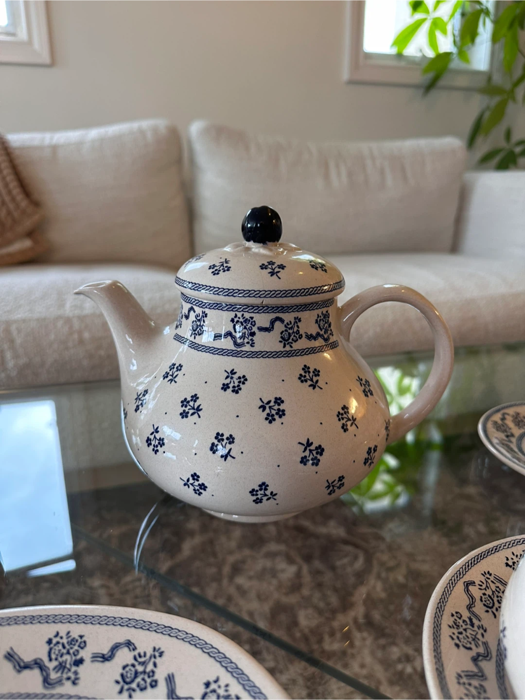 Vintage Laura Ashley Petite Fleur Tea Set Items in Blue - photo 4
