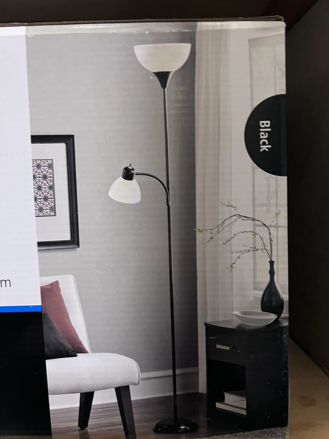 Mainstays 6' Floor Lamp with Reading Light - photo 2