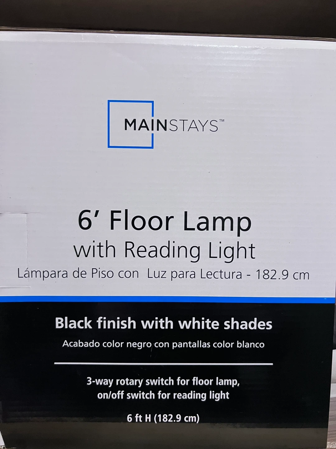 Mainstays 6' Floor Lamp with Reading Light - photo 3