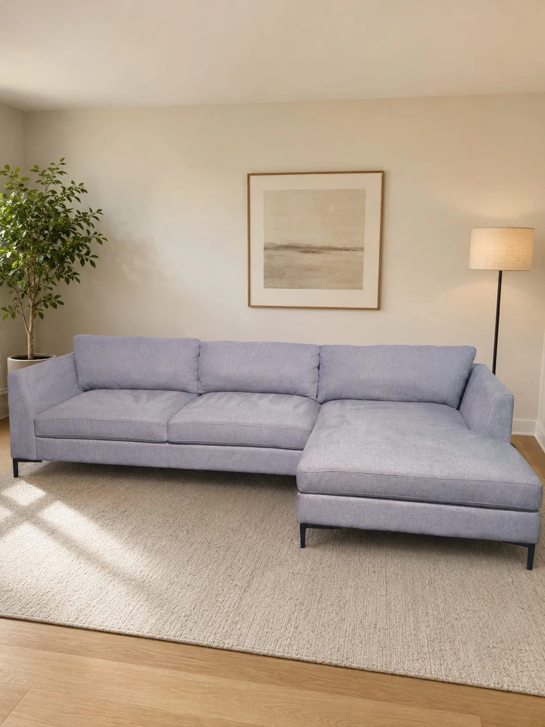 Grey Sectional Sofa with Chaise ( Delivery Available )