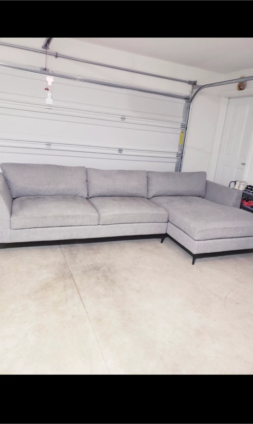 Grey Sectional Sofa with Chaise ( Delivery Available ) - photo 4