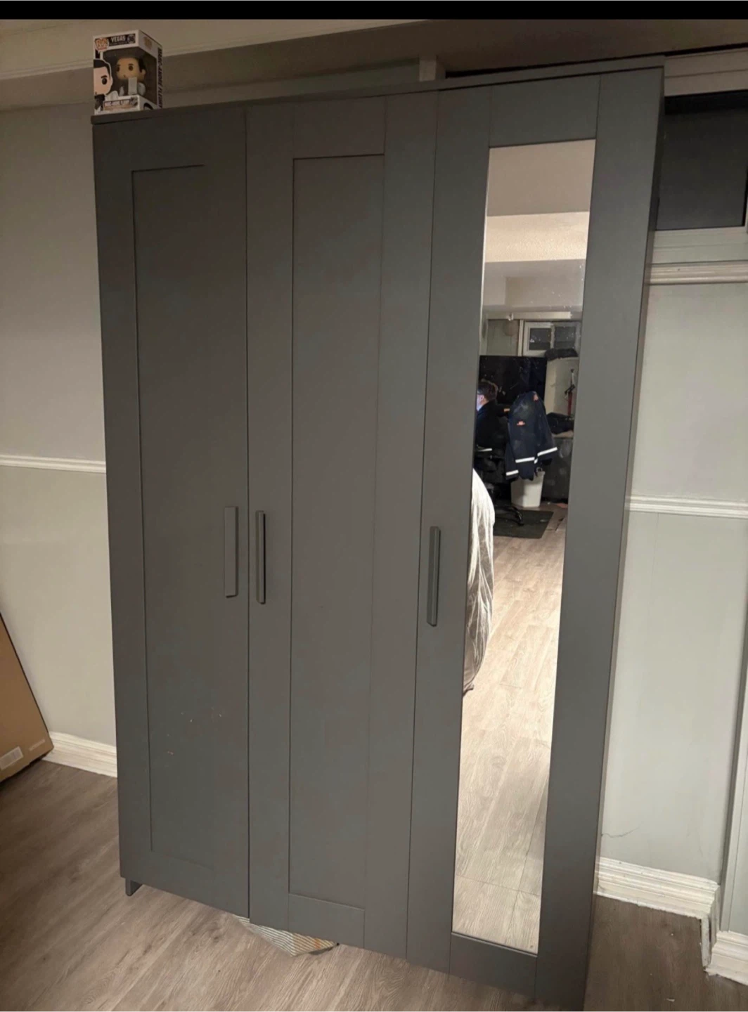 IKEA Brimnes 3-Door Wardrobe in Grey