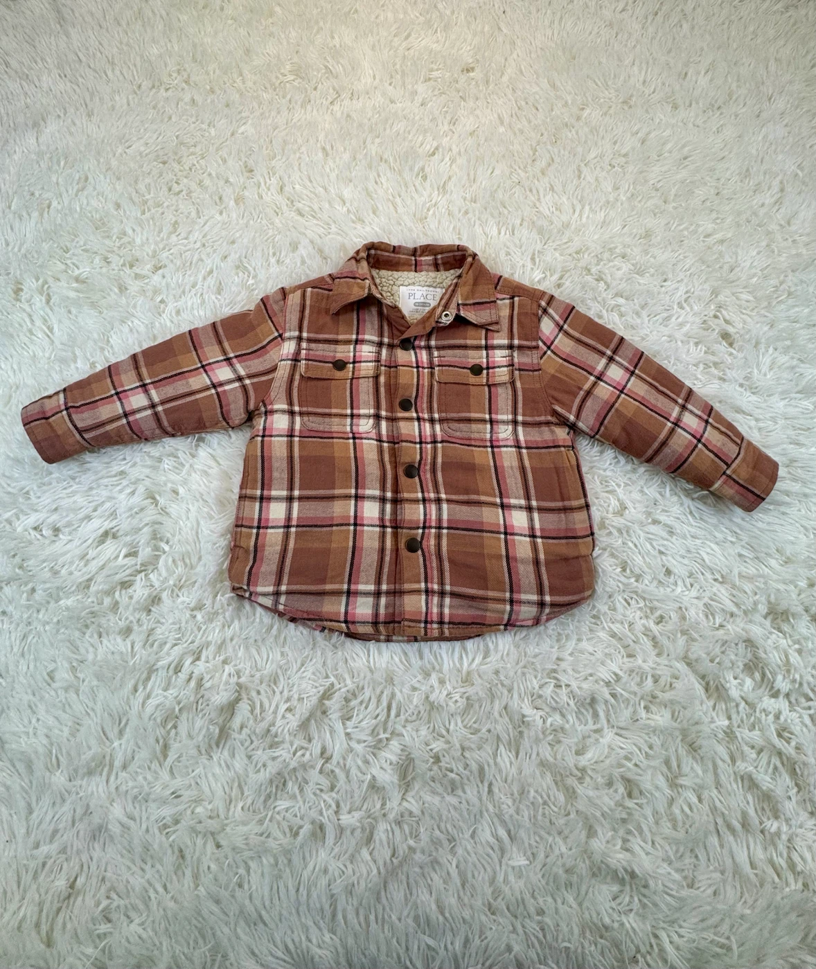 18m - 24m Children's Place Plaid Sherpa-Lined Shirt Jacket