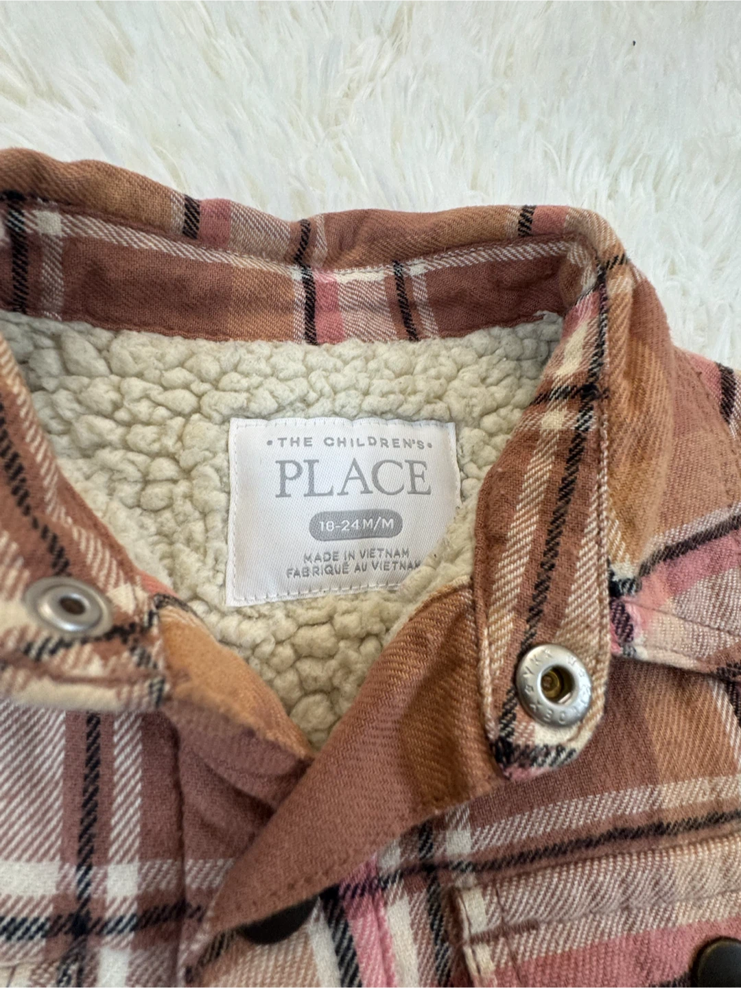 18m - 24m Children's Place Plaid Sherpa-Lined Shirt Jacket - photo 3