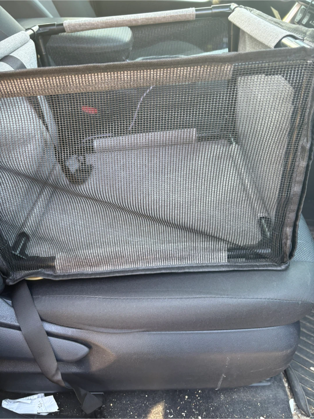 Pet Car Seat & Travel Carrier for Cats and Small Dogs – Grey - photo 3