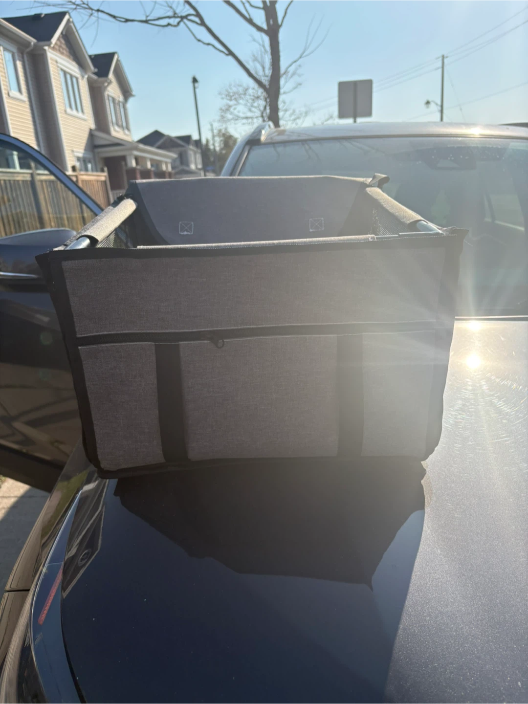 Pet Car Seat & Travel Carrier for Cats and Small Dogs – Grey - photo 5