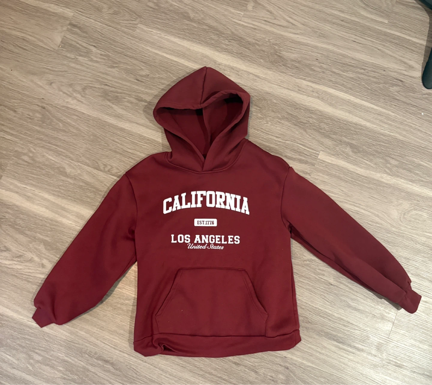 Maroon California Los Angeles Hoodie