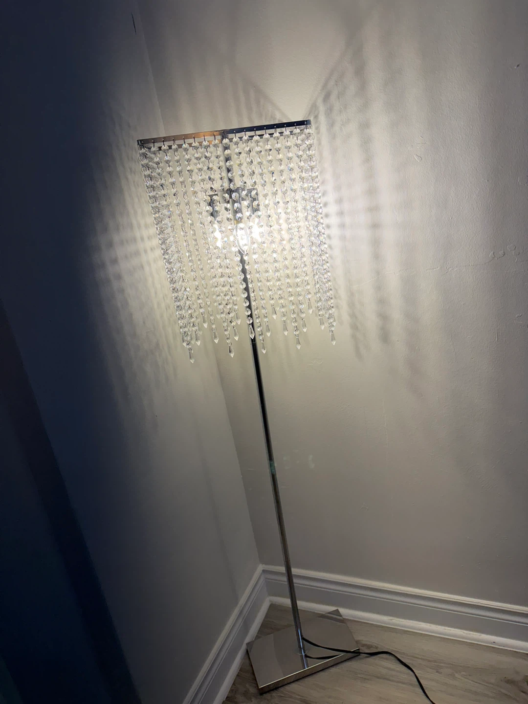 Chrome Crystal Bead Floor Lamp - photo 2