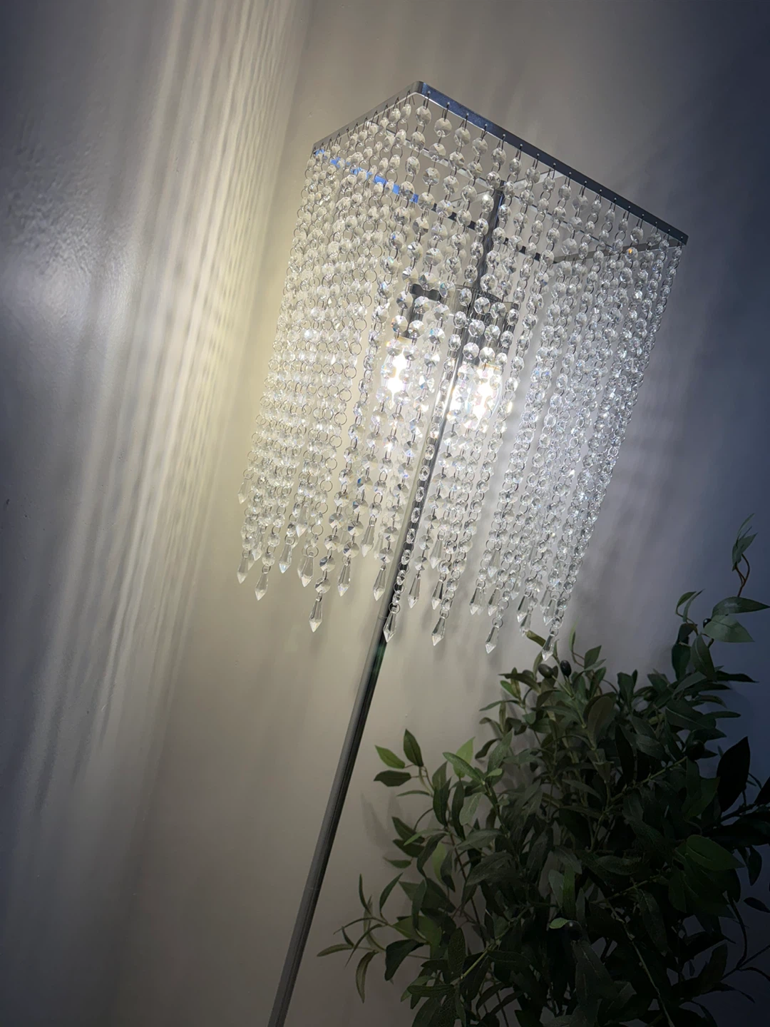 Chrome Crystal Bead Floor Lamp - photo 5