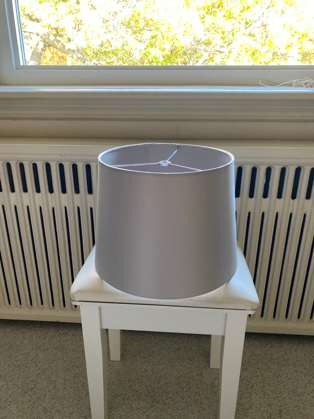 Two Grey Lamp Shades