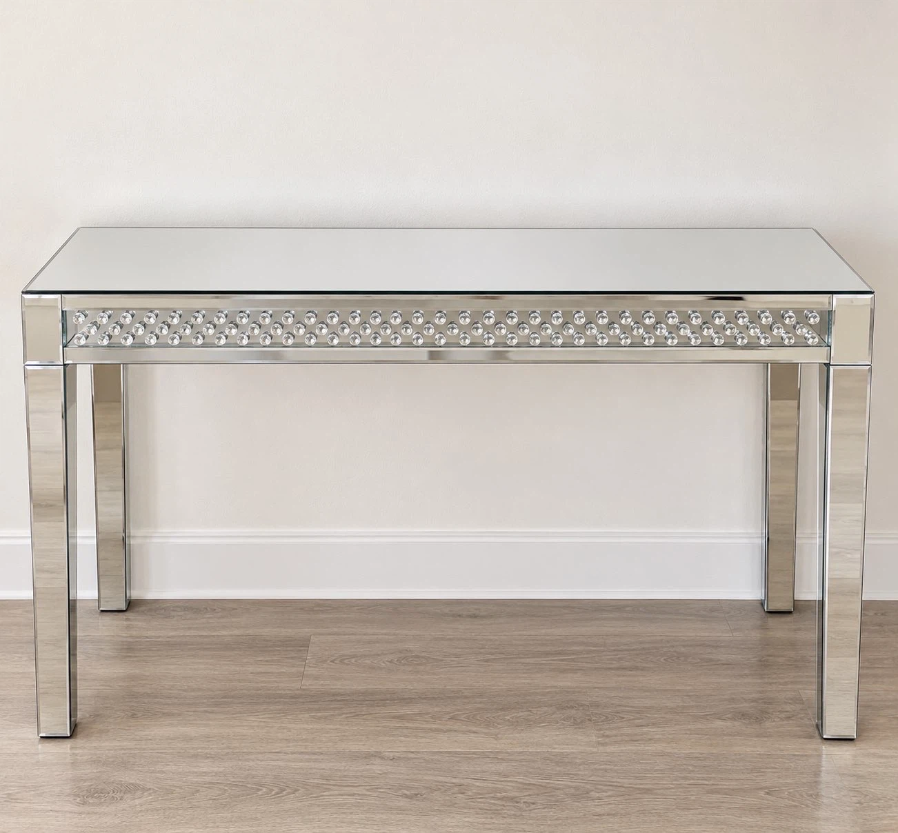 Mirrored Console Table with Crystal Details - photo 5
