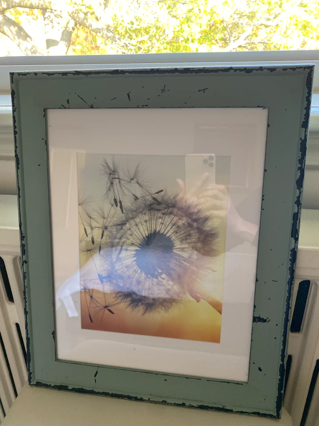 HomeSense Dandelion Wall Art with Distressed Frame - photo 2