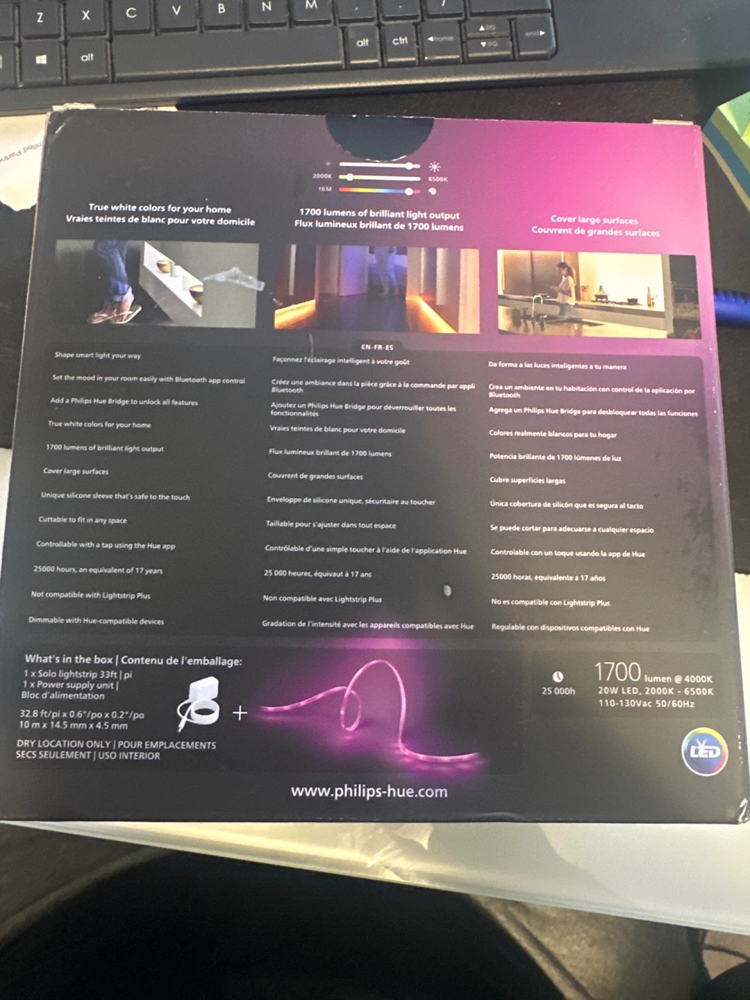 Philips Hue White & Color Ambiance Solo Lightstrip 33ft - photo 2