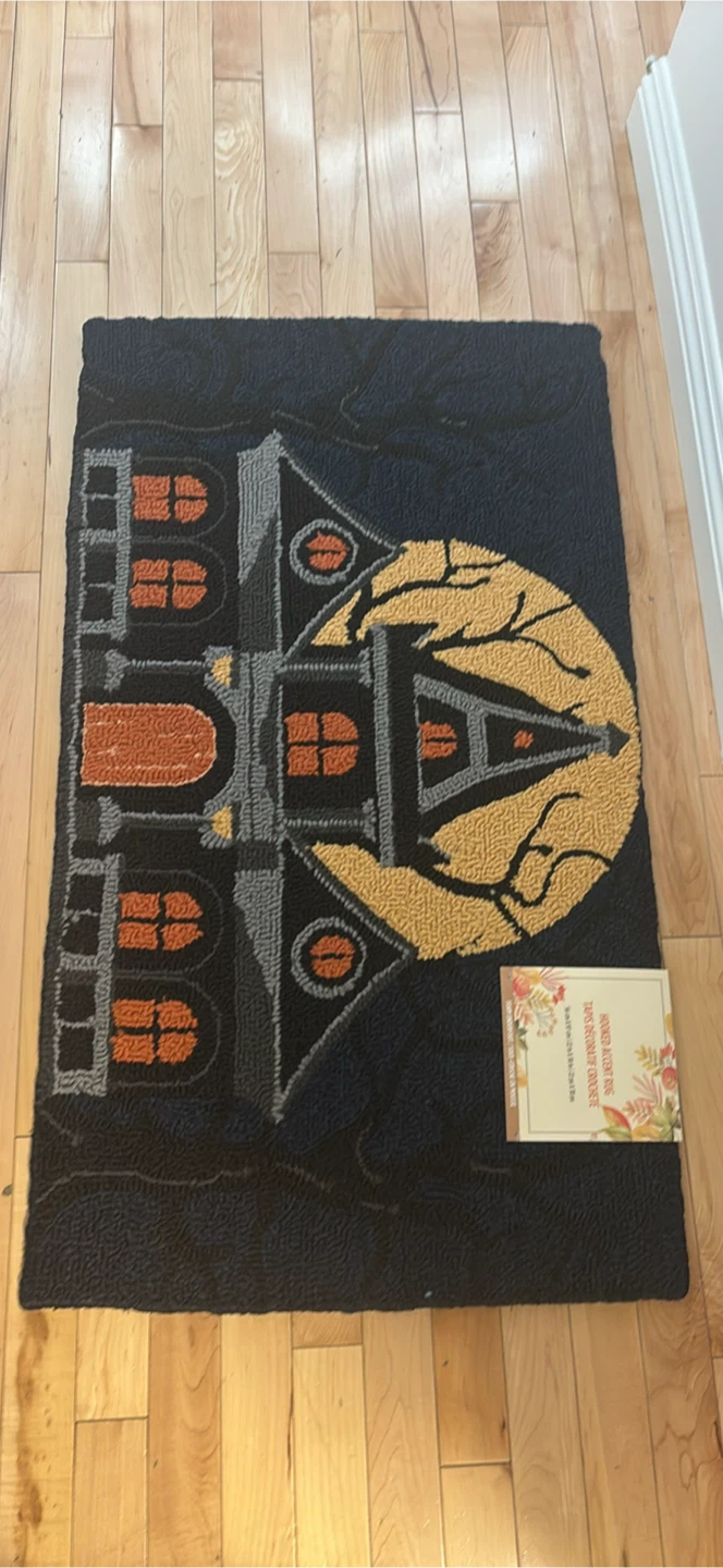 Halloween Hooked Accent Rug
