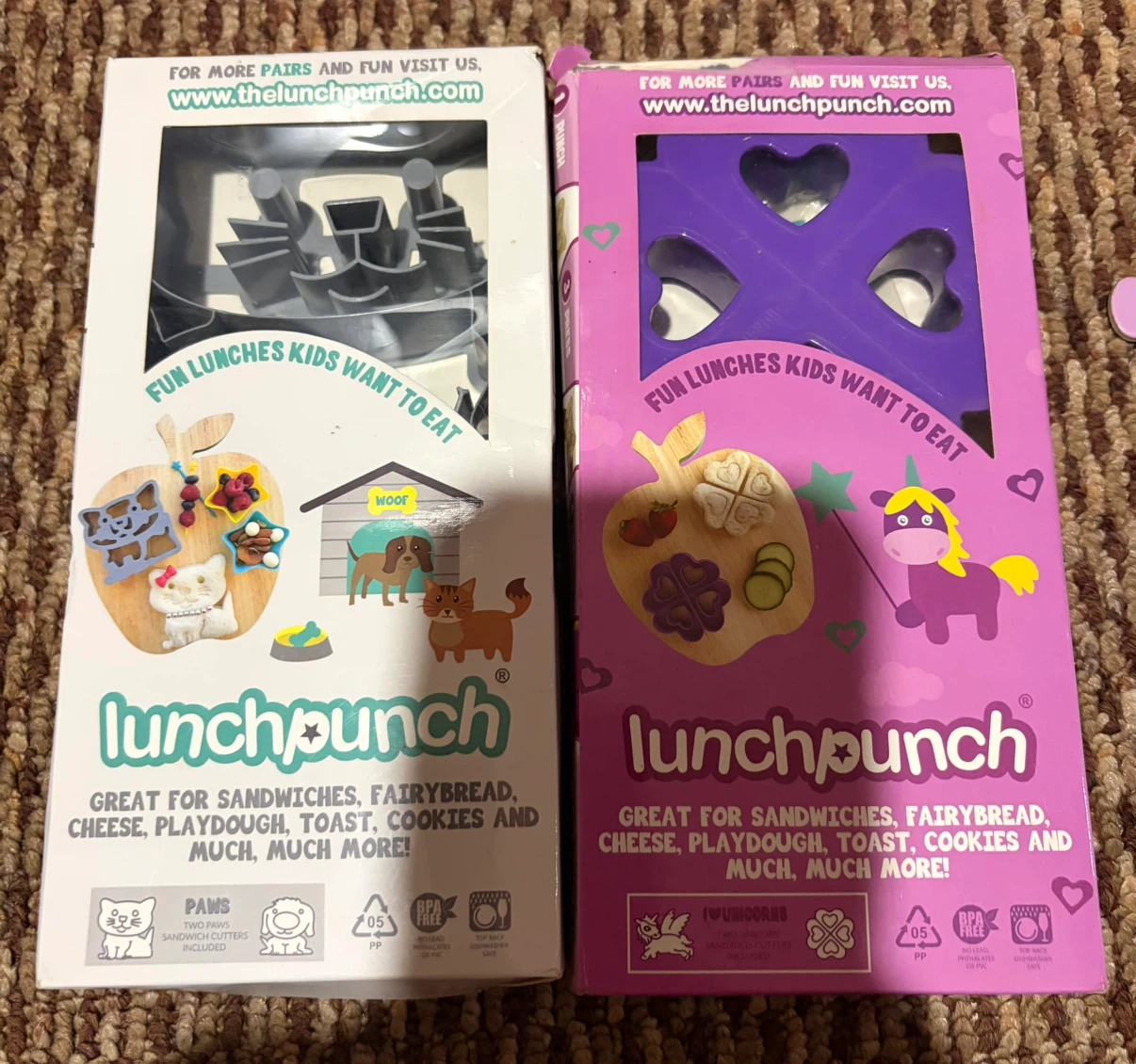 Lunch Punch Sandwich Cutters Paws and I Love Unicorns - photo 2