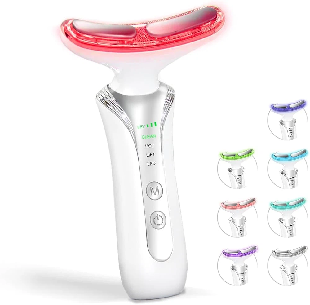 Neck and Facial Massager with 7 LED Colours