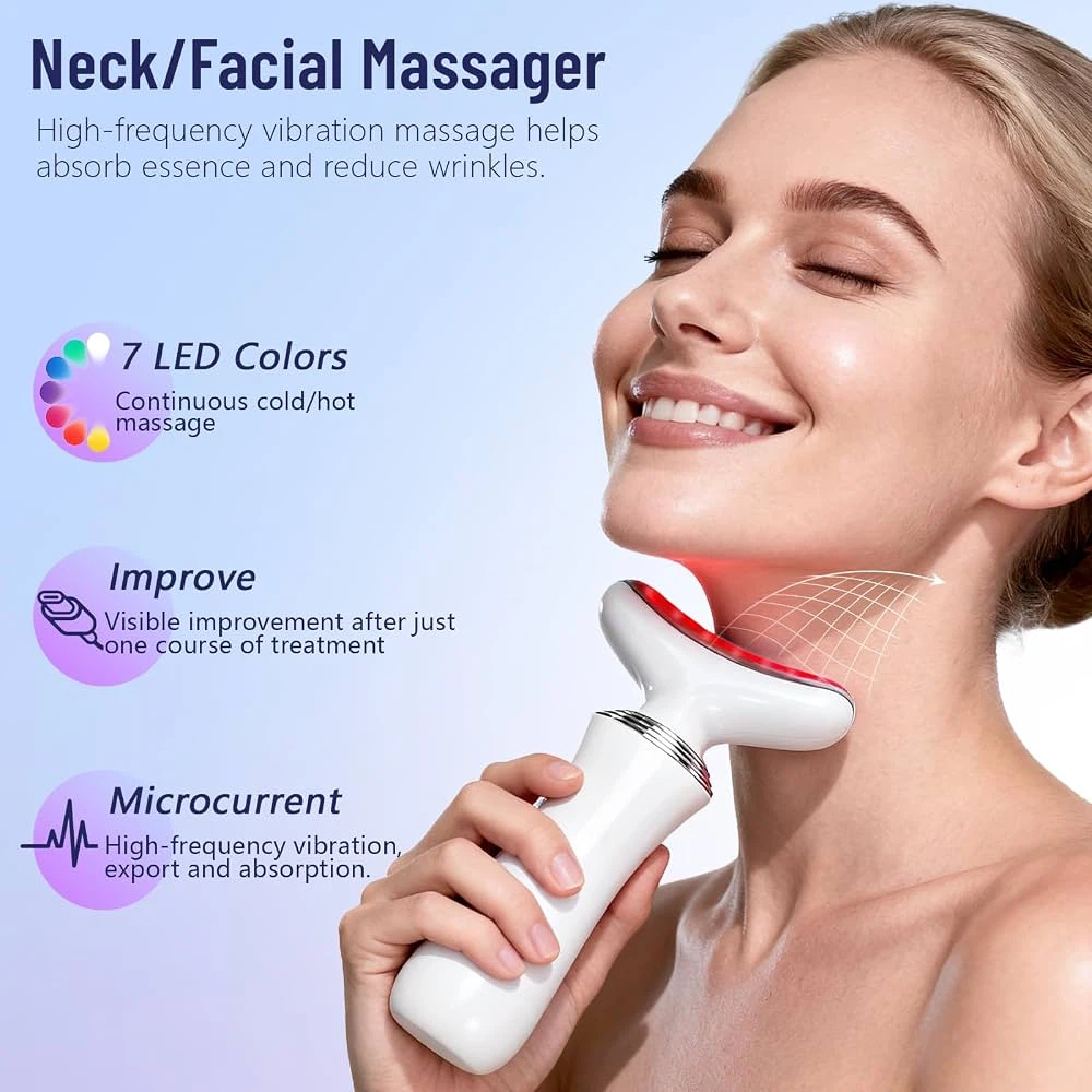 Neck and Facial Massager with 7 LED Colours - photo 2