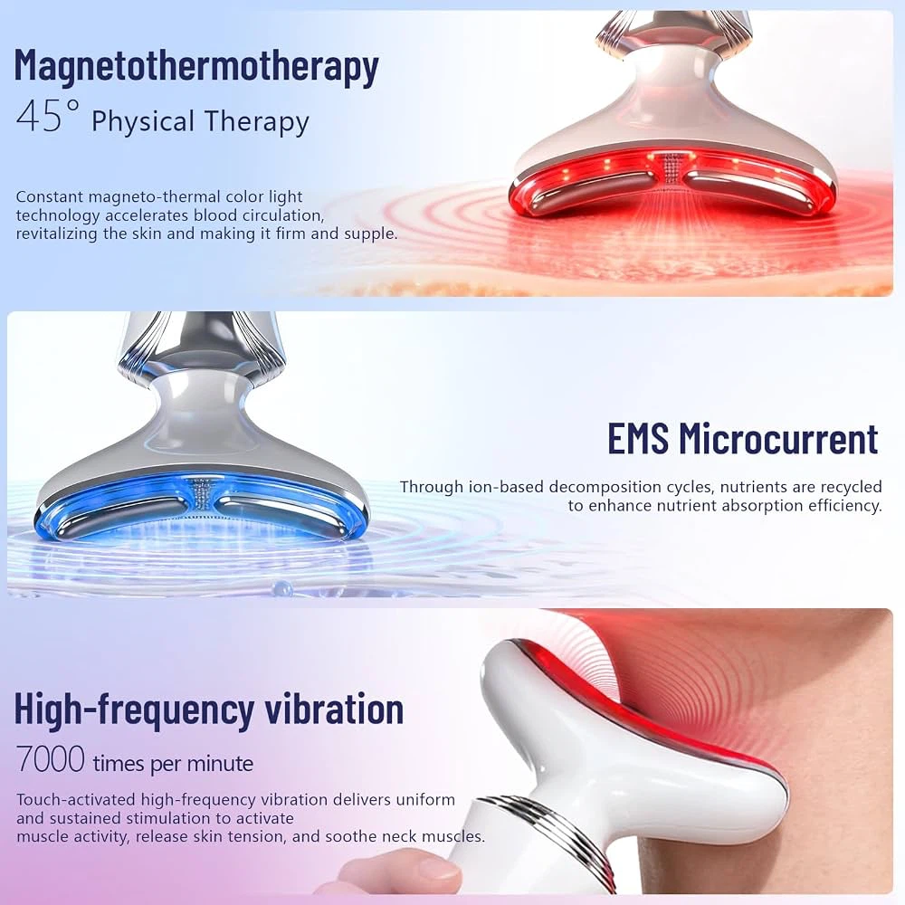 Neck and Facial Massager with 7 LED Colours - photo 3
