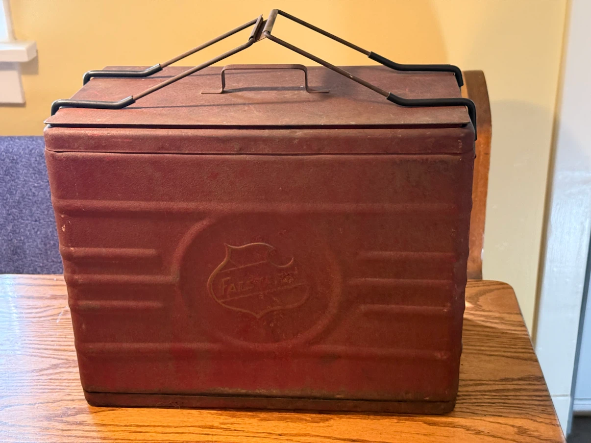 Vintage Falstaff Metal Cooler