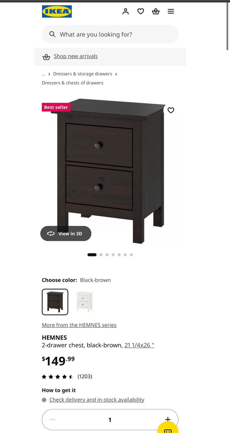 2 IKEA hemnes Nightstand/Bedside Table - photo 3