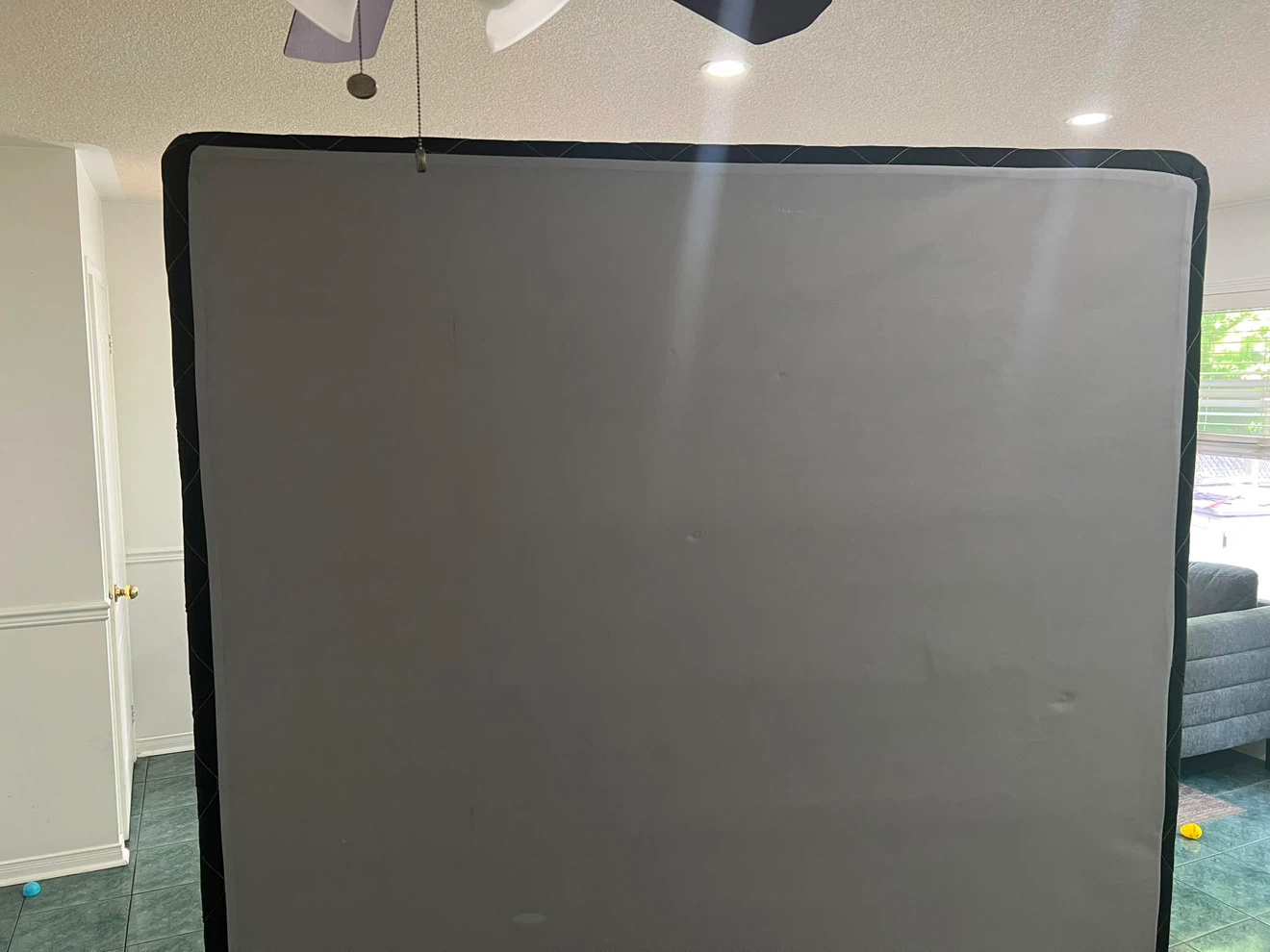 Queen Size Box Spring and Metal Bed Frame