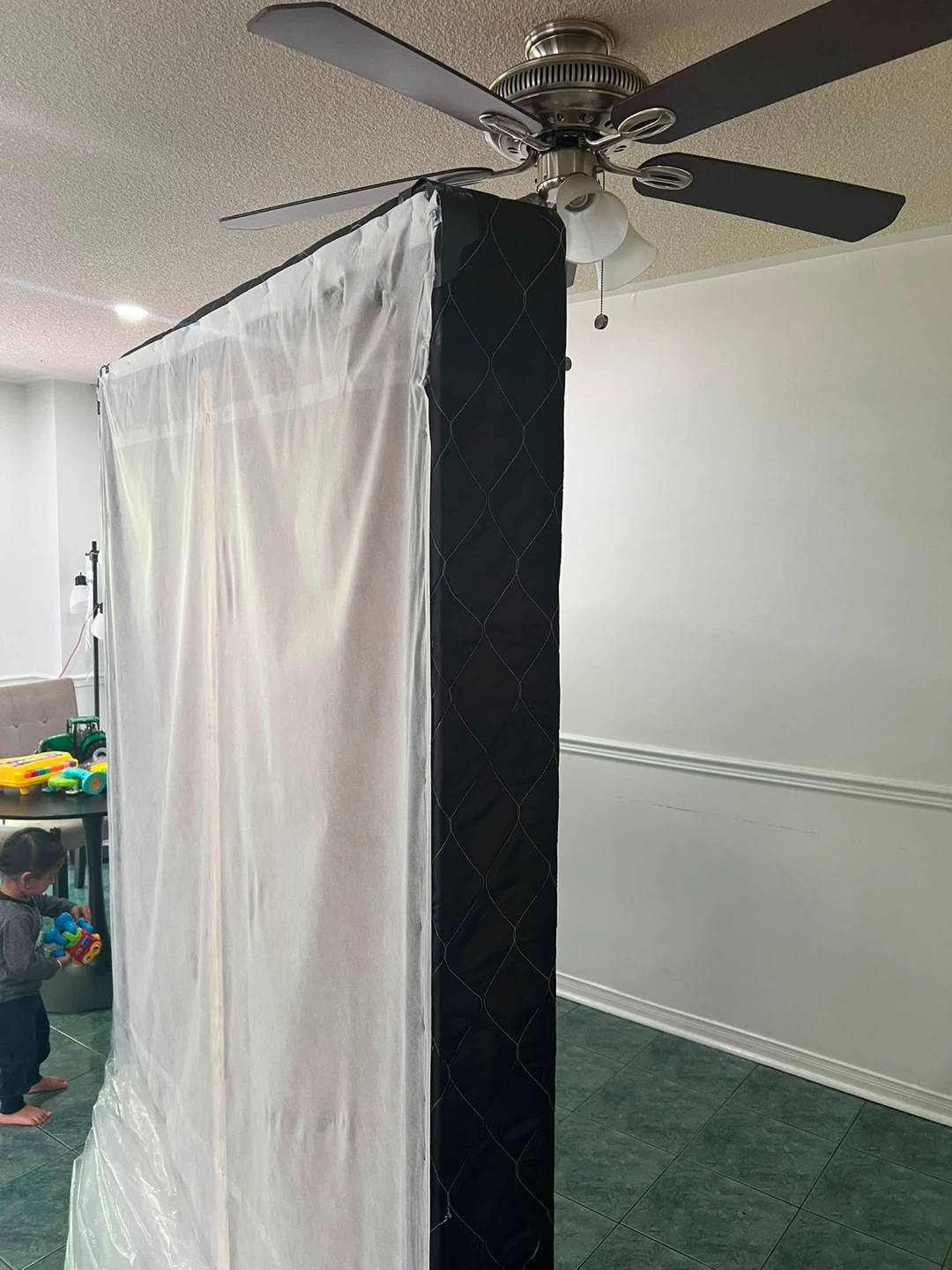 Queen Size Box Spring and Metal Bed Frame - photo 2