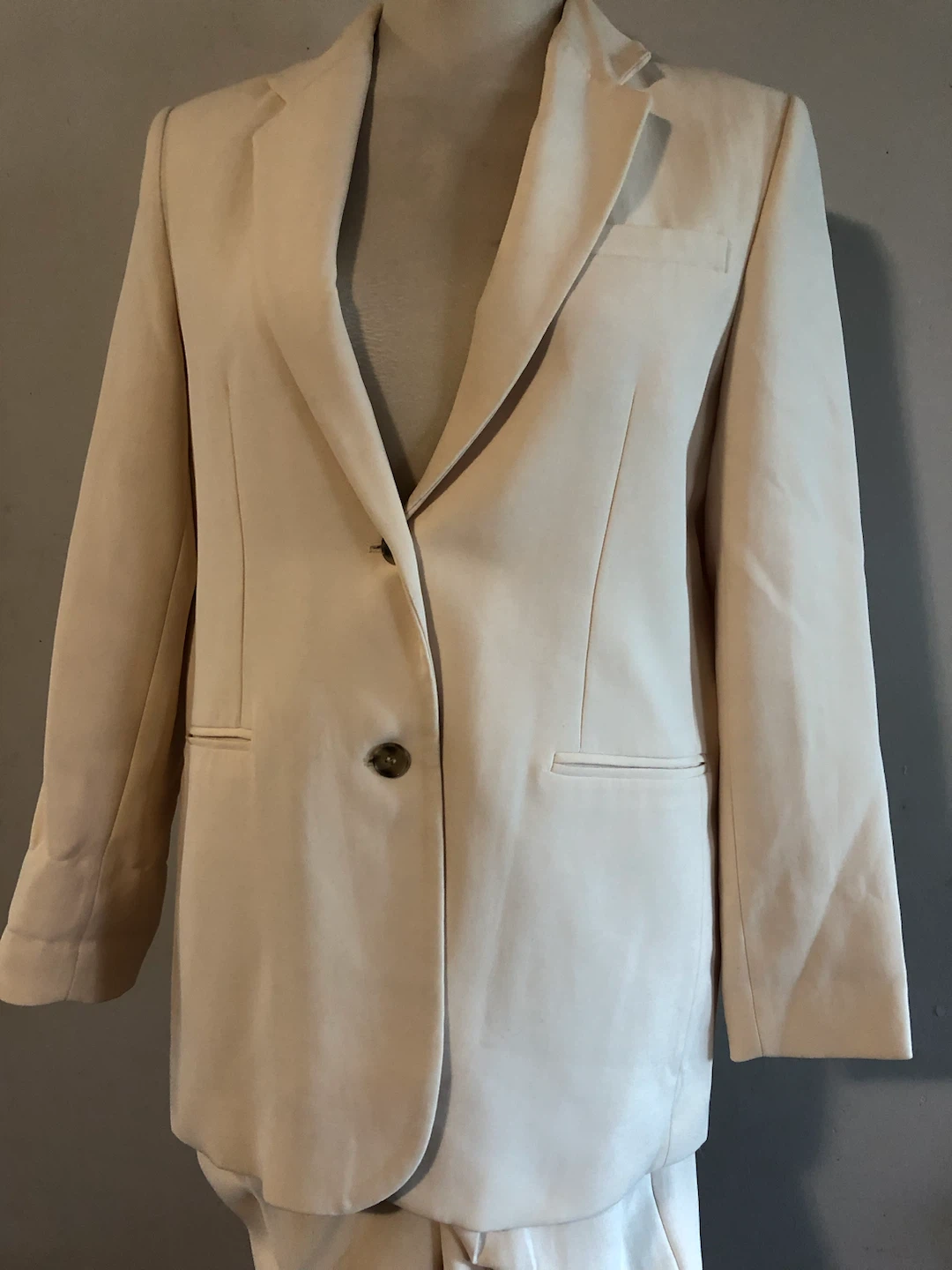 Zara Beige Blazer and Trousers Set
