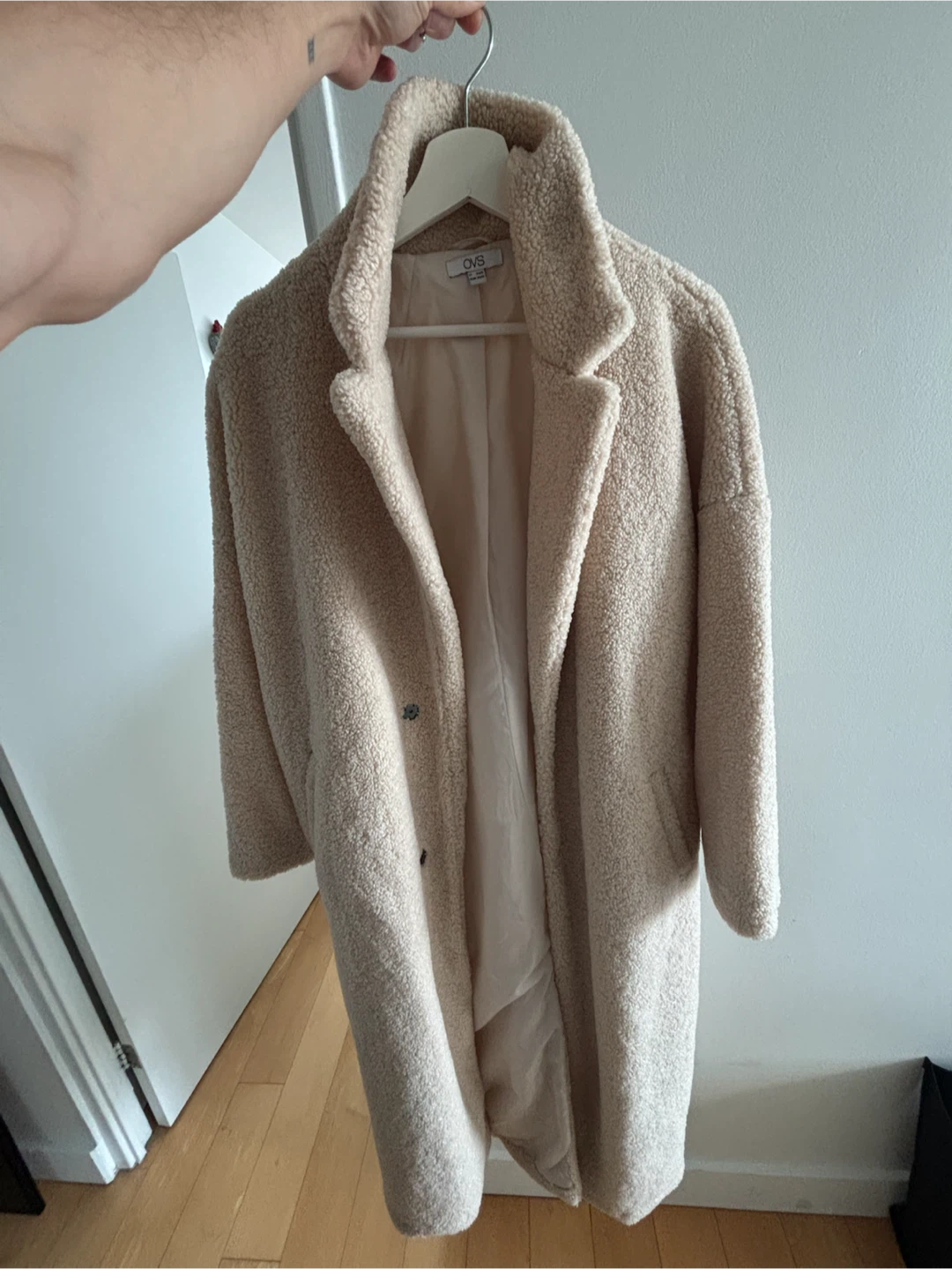 OVS Cream Teddy Coat