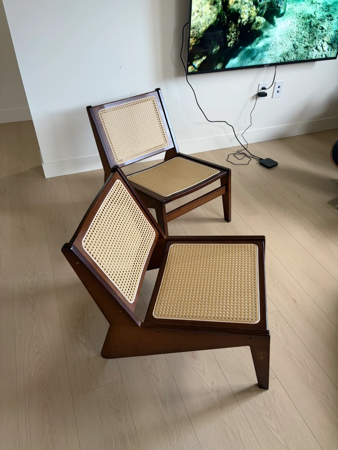 Set of two Rattan Chairs
