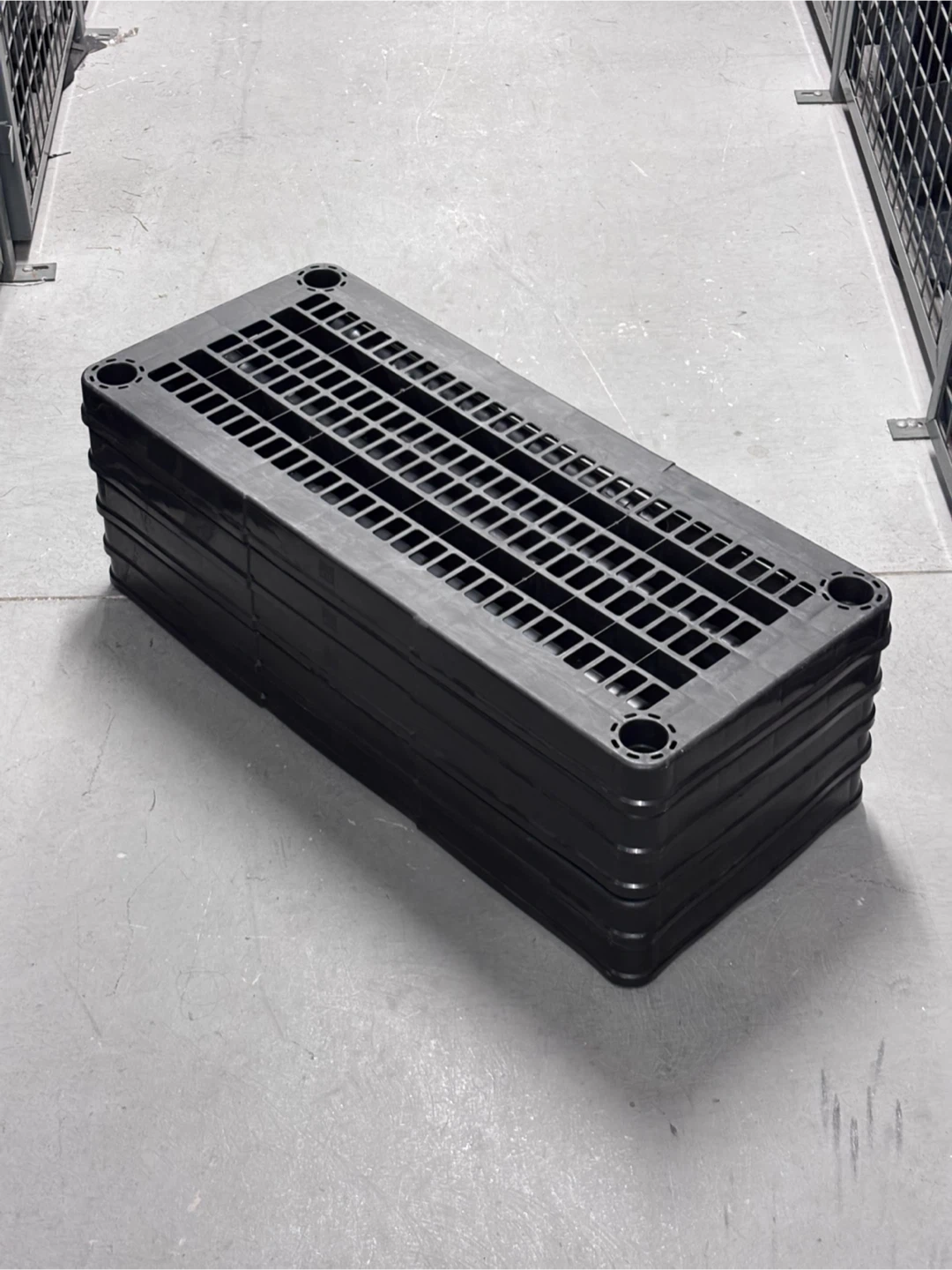 Black Plastic Storage Shelving Unit - photo 2