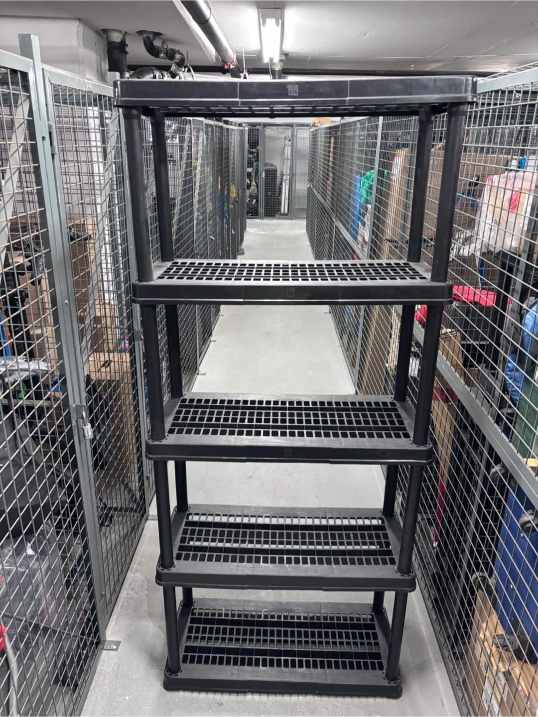 Black Plastic Storage Shelving Unit - photo 3