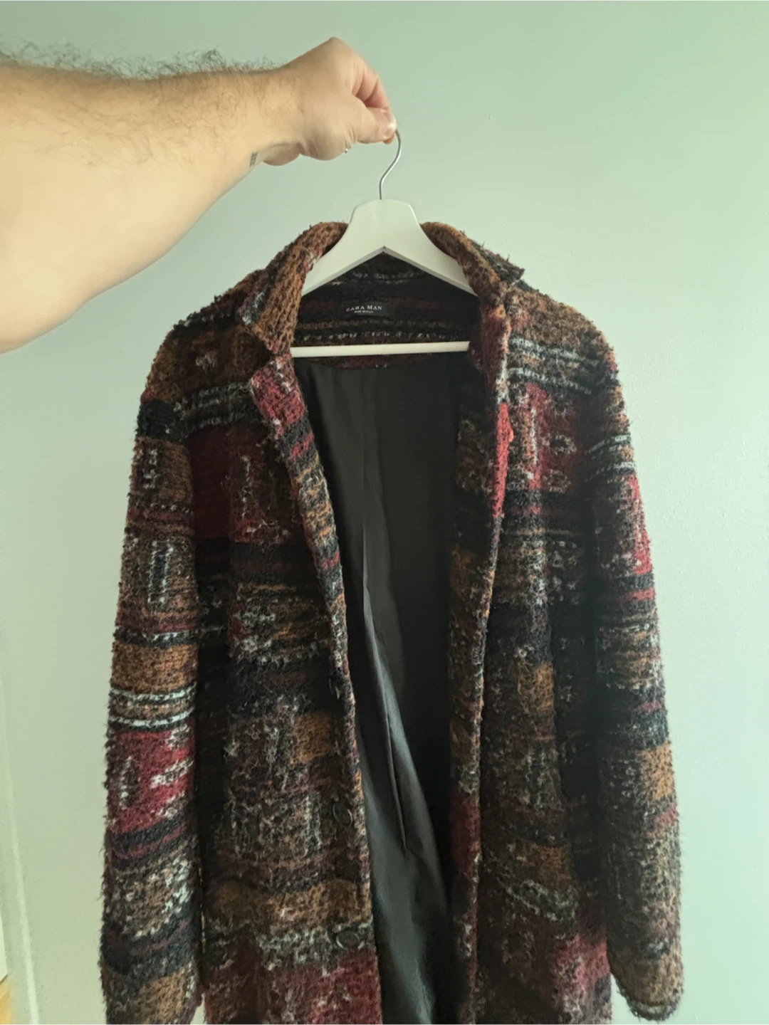 Zara Man patterned coat - photo 2