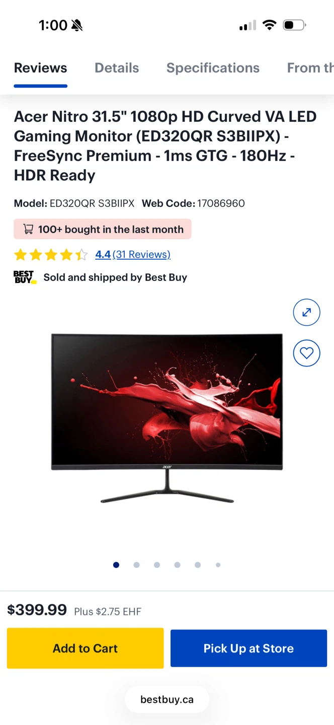 Acer ED322QR Curved LCD Monitor 31.5’’ - photo 4