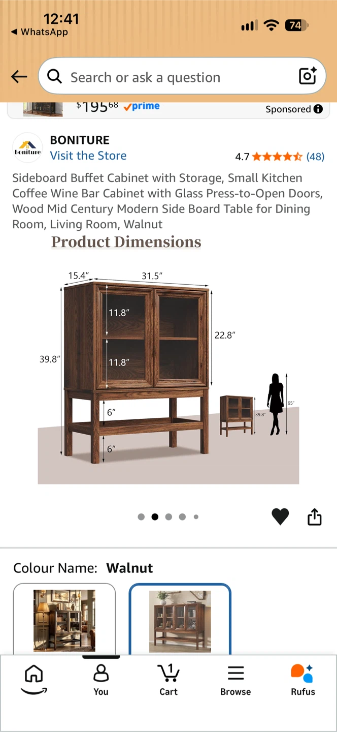 Boniture Mid Century Sideboard Cabinet - photo 5