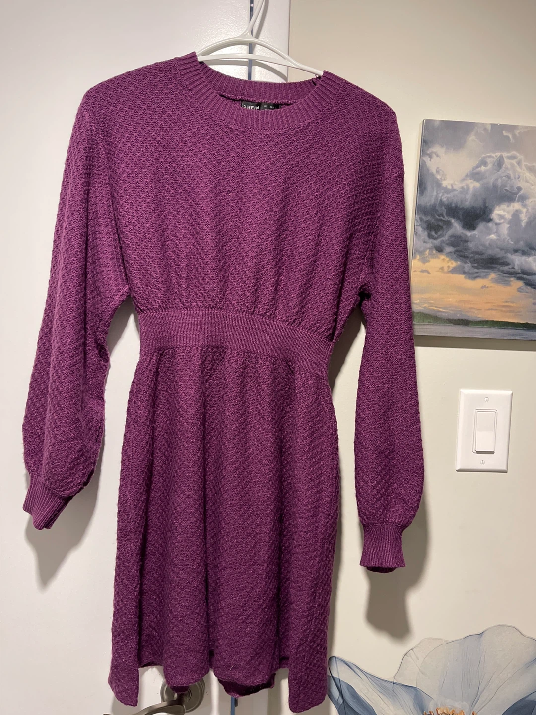 SHEIN Purple Knit Dress