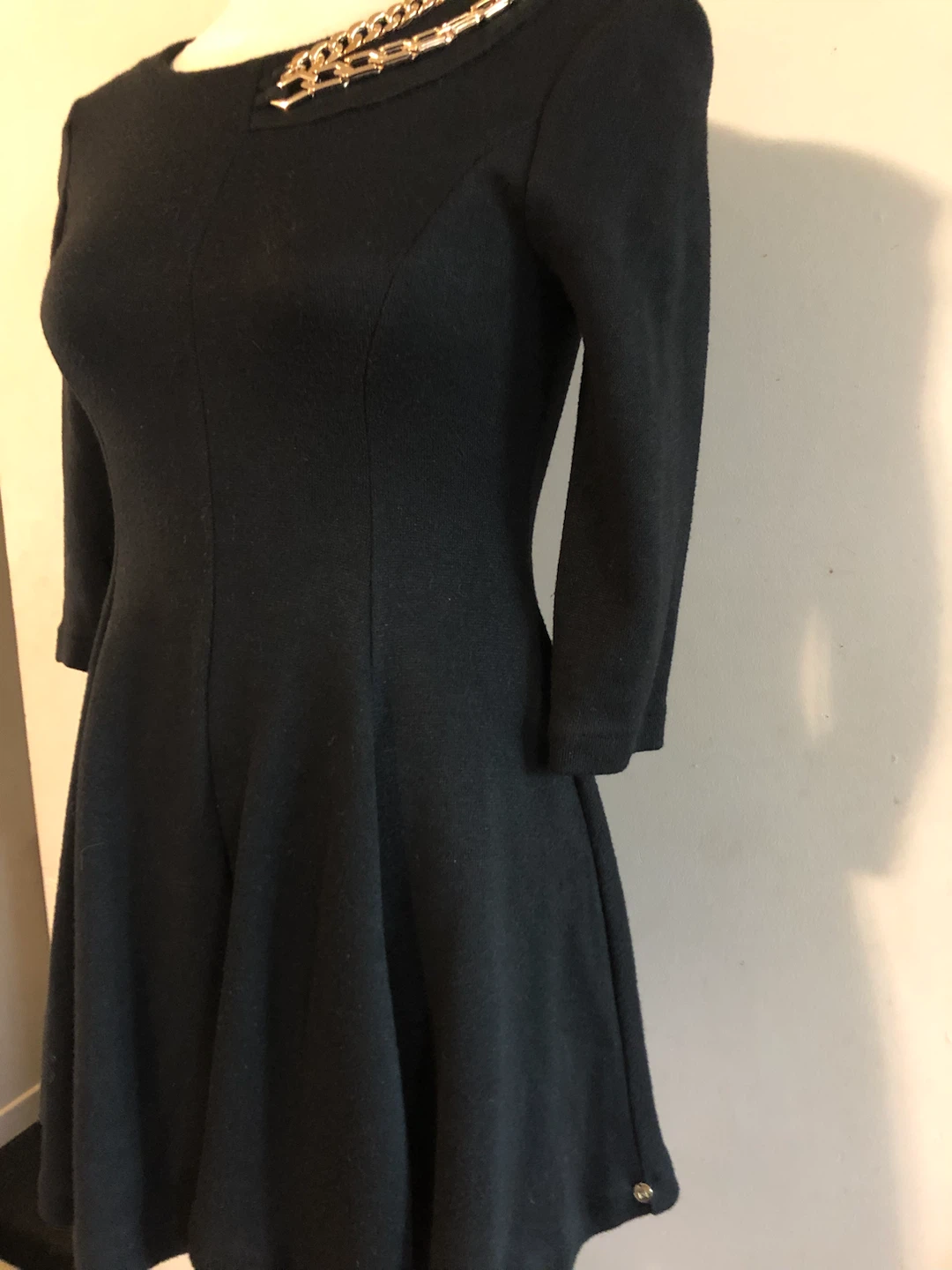 Nascimento Black Dress with Chain Detail